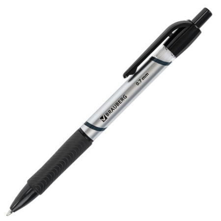 Ручка шариковая автоматическая с грипом BRAUBERG 