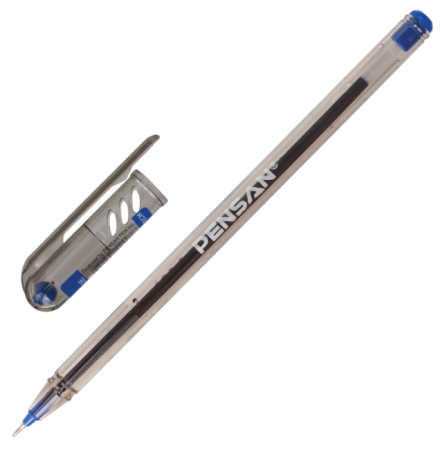 Ручка шариковая масляная PENSAN My-Tech, СИНЯЯ, Дисплей, игольч. узел 0,7 мм, линия письма 0,35 мм