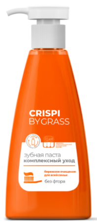 CRISPI GRASS зубная паста, комплексный уход, флакон с дозатором 250мл, 6штуп  126078