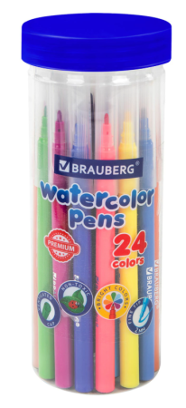 Фломастеры Brauberg 24цв Premium в тубе