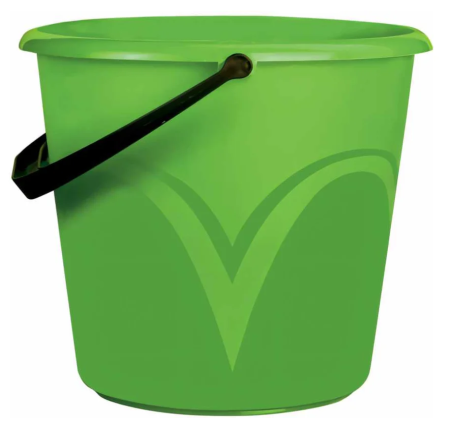 Ведро 6 л. зеленое, пищевое, мерная шкала