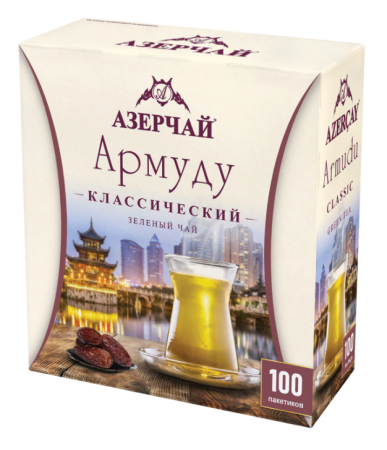 Чай АЗЕРЧАЙ Армуду зеленый 100 пакетиков