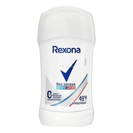 Антиперспирант Rexona 40гр стик жен. Без запаха
