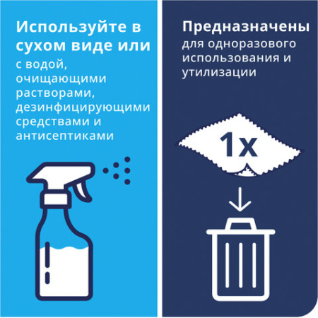 Салфетка из микрофибры одноразового использования, белый Tork 40шт/пач 183700 (вывод, распродажа!!!) (1)