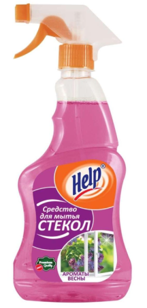 Средство для мытья стекол и зеркал Help 500 мл Аромат весны, триггер