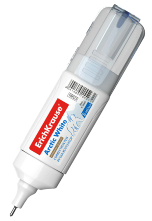 Ручка-корректор ERICH KRAUSE Arctic White, 8 мл, металлический наконечник, 15523