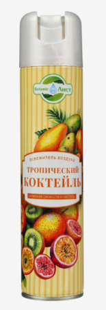 Освежитель воздуха Botanic Лист Тропический коктейль 300мл 24штуп