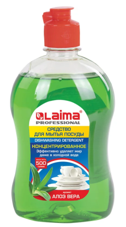 Средство для мытья посуды 500 мл, Лайма Алоэ Вера, концентрат пуш-пул, 604649