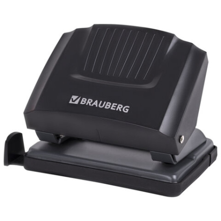 Дырокол 20л Brauberg Superчерный