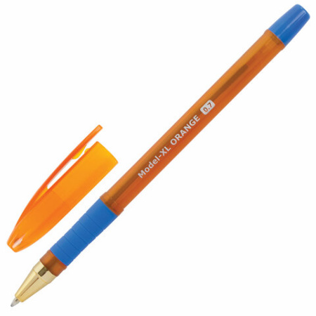Ручка шариковая масляная с грипом BRAUBERG Model-XL ORANGE, СИНЯЯ, узел 0,7 мм, линия 0,35 мм 33.jpg