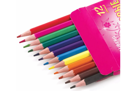 Карандаши цветные BRAUBERG Rose Angel, 12 цв., шестигранные 1