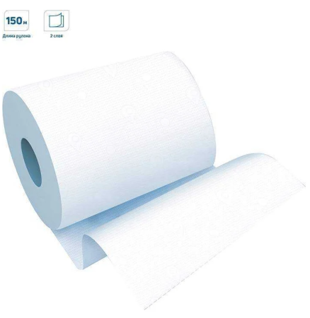 Полотенце бум. в рулоне OfficeClean H1 2сл. 150м белые 6штуп