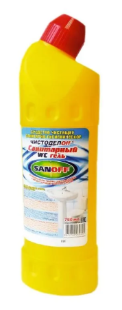 Чист. средство Санитарный- гель Sanoff 750гр, Чистоделоff (15шт в уп)