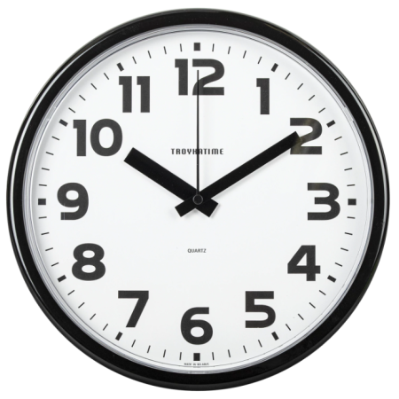 Часы настенные TROYKATIME (TROYKA) 91900945, круг, белые, черная рамка, 23х23х4 см