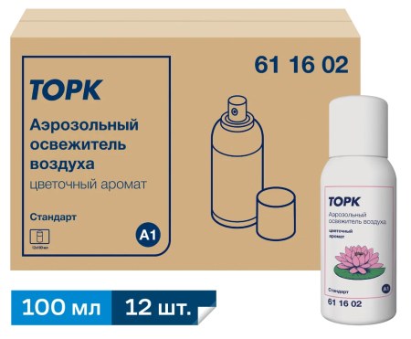 Освежитель воздуха аэрозольный цветочный аромат Premium, 100мл. А1,12штуп 611602
