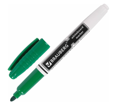 Маркер ддоски Brauberg 4мм зеленый 12штуп