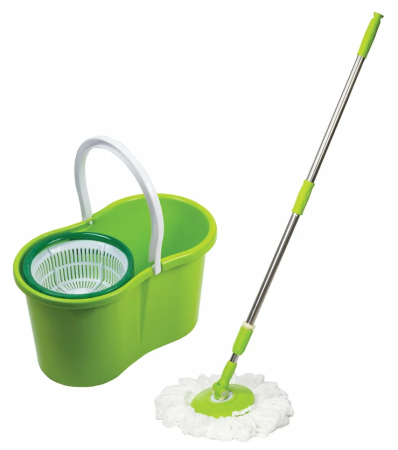 Набор для уборки Лайма, ведро 7л5л с отжимом центрифуга, 2 насадки, кольцо