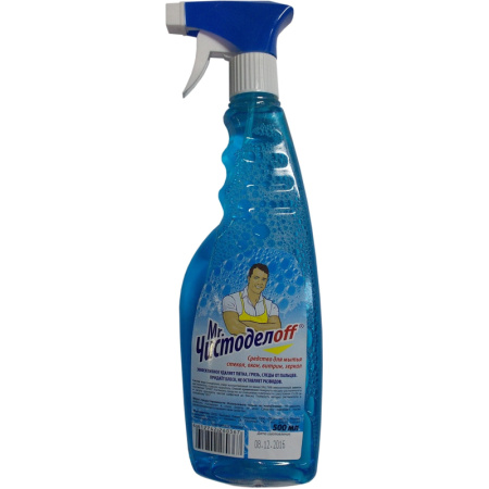 Средство для мытья стекол и зеркал 500мл Mr. Чистоделоff, распылитель, Свежесть 20шт\упак 50.jpg