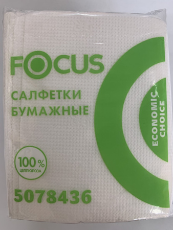 Салфетки FOCUS Economic Choice 24х20см белые 100листов   24 шт/кор   60 кор/паллет   5078436 IMG_108