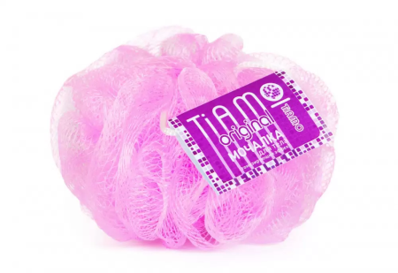 Мочалка для тела 32г фиолетовая Tiamo, нейлон