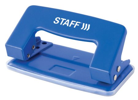 Дырокол 10л STAFF Everyday металл. синий, без линейки
