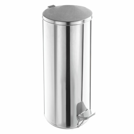 Ведро-контейнер с педалью для мусора УСИЛЕННОЕ, ТИТАН, 30 литров, нерж. сталь, ХРОМ 37.jpg
