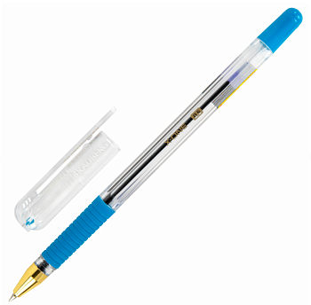 Ручка шариковая масляная BRAUBERG X-ONE, СИНЯЯ, корпус прозр., узел 0,7 мм