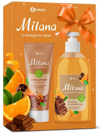 Подарочный набор  «Milana апельсин в шоколаде» мыло 300мл+ крем 80мл
