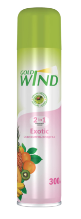 Освежитель воздуха GOLD WIND 300 мл. Экзотик 12штуп ЧЗ