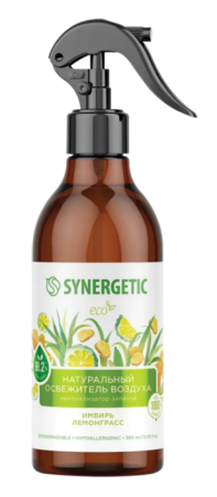 Освежитель воздуха SYNERGETIC 380 мл. Имбирь и лемонграсс