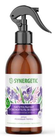 Освежитель воздуха SYNERGETIC 380 мл. Ирис и розовый перец