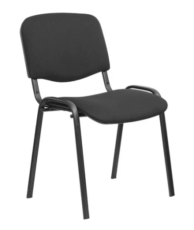 Стул для персонала и посетителей ИЗО,черный каркас,ткань черная В-14С-11