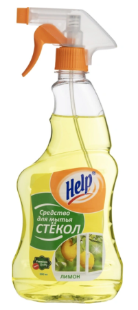 Средство для мытья стекол и зеркал Help 500 мл Лимон, триггер