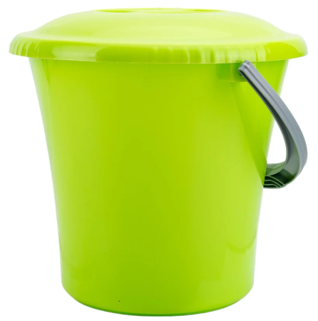Ведро 10 л. салатовое Либерти с крышкой