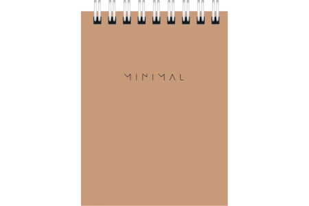 Блокнот А7 40л Brauberg Minimal Classic, на гребне 2