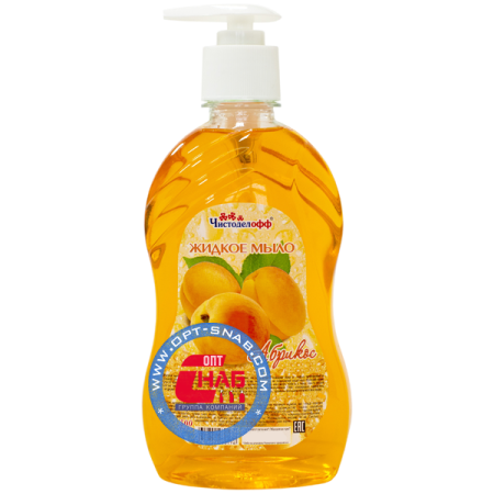 Жидкое мыло 500г Чистоделофф Абрикос, дозатор 20штуп