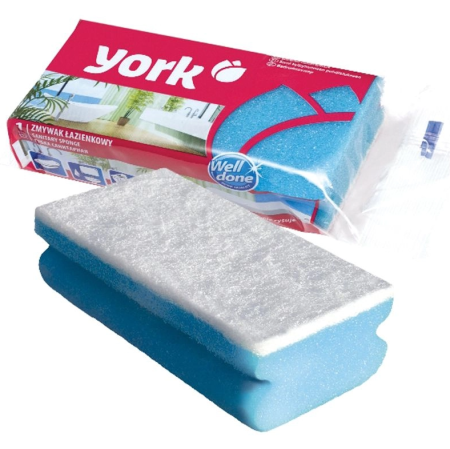 Губка дпосуды York, санитарная с абразив. слоем, 13,574,3см 1шт 030080
