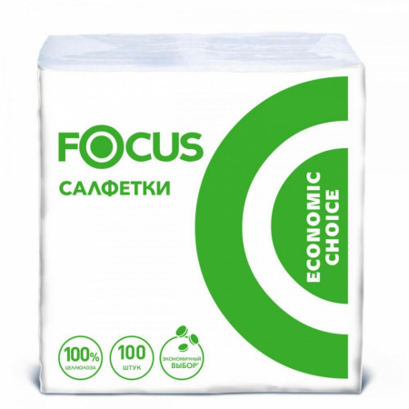 Салфетки FOCUS Economic Choice 24х24см белые 100листов   24 шт/кор   54 кор/паллет   5079820 6.jpg