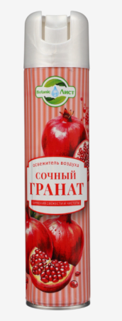 Освежитель воздуха Botanic Лист Сочный гранат 300мл 24штуп