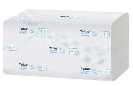 Полотенца бумажные листовые Tellus Комфорт H3HT3 V-сложение (ZZ) 2-слойные белые, 290166
