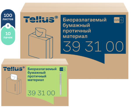 Протирочный материал TELLUS биоразлагаемый, односл. белый 393100