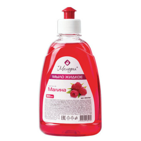 Жидкое мыло 300мл Мелодия малина пуш-пул 24штуп