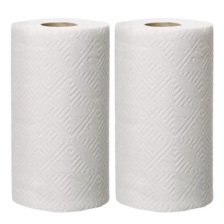 Полотенце бум. в рулоне 2шт.2х сл. Bonton ЭКО серые 20х22см 12штуп