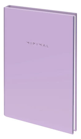 Блокнот А4 200290мм 80л гребень Brauberg Minimal твёрдый, клетка цв.сирень 116435